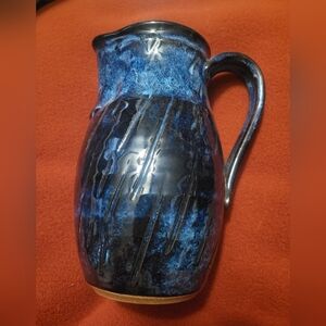 Homemade Signed Vase Pitcher Stoneware Signed Art